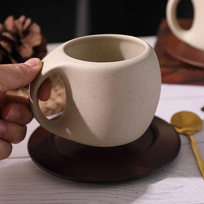 Ceramic Coffee Cup & Saucer Set