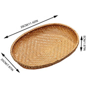 Handcrafted Oval Rattan Basket