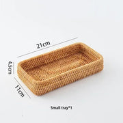 Handwoven Storage Basket - Rattan Tray