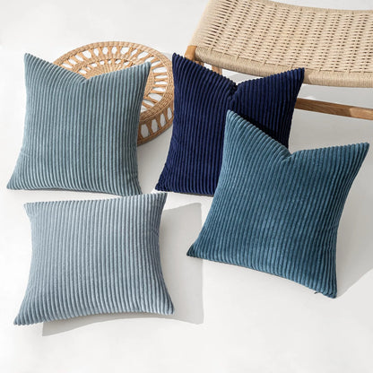 Set of 4 Textured Boho Pillow Covers