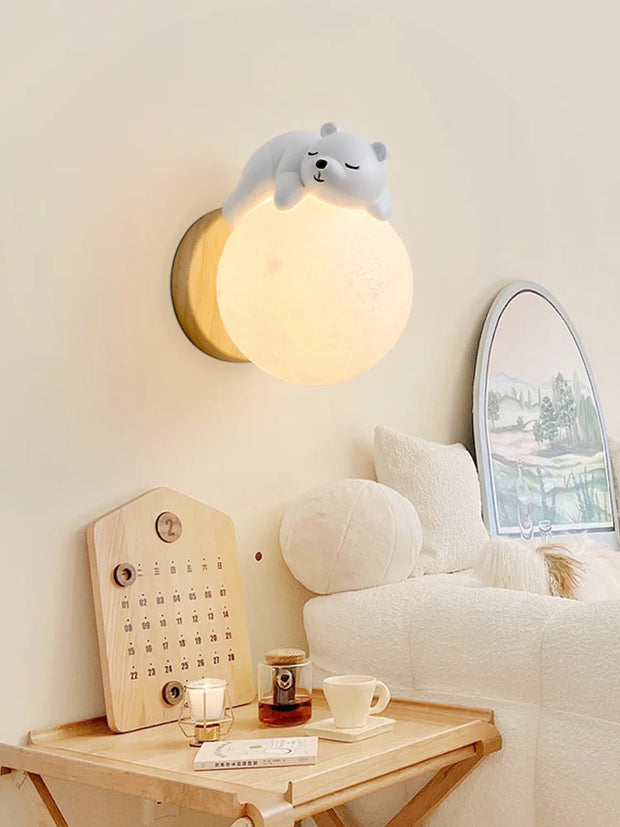 Charming Little Bear Moon Night Light