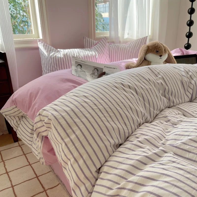 100% Cotton Plaid Duvet Cover