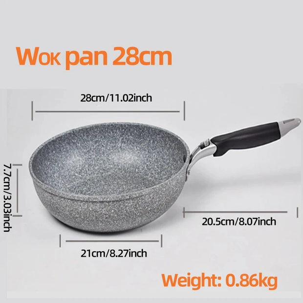 Non-Stick Maifan Stone Design Frying Pan