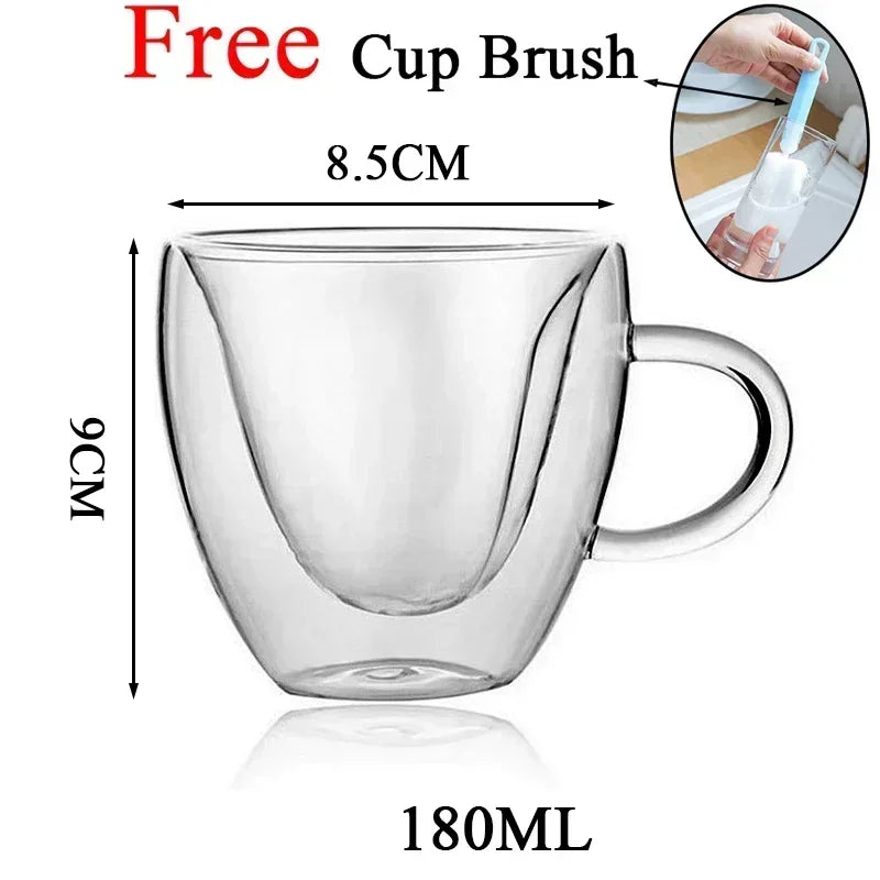 Double-Wall Borosilicate Glass Cups