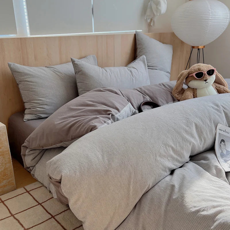 100% Cotton Plaid Duvet Cover