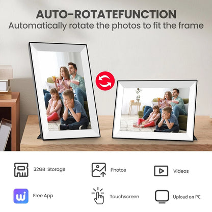 Smart Digital Photo Frame 10.1" — WiFi, HD Touch Screen & 32GB Storage