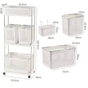 Multifunctional Storage Rolling Cart