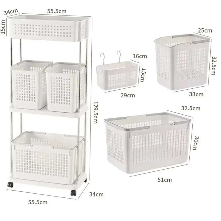 Multifunctional Storage Rolling Cart