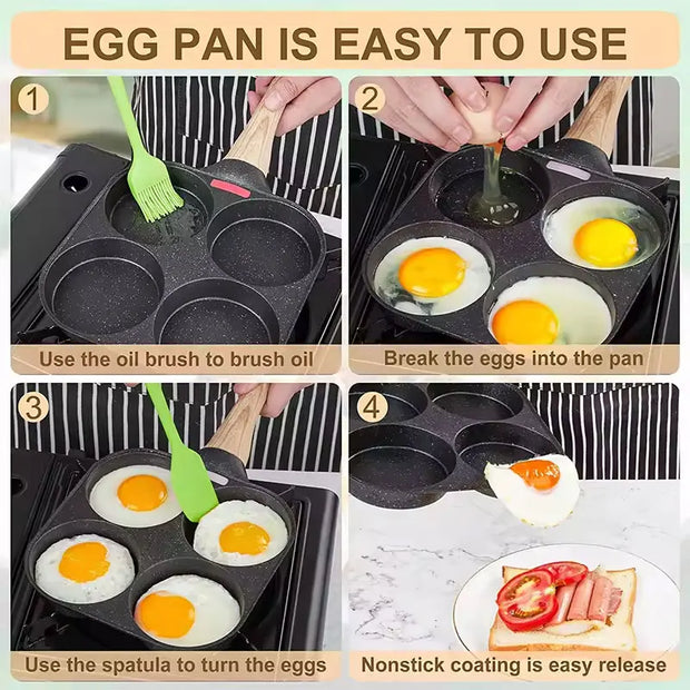 2/4-Hole Non-stick Frying Pan