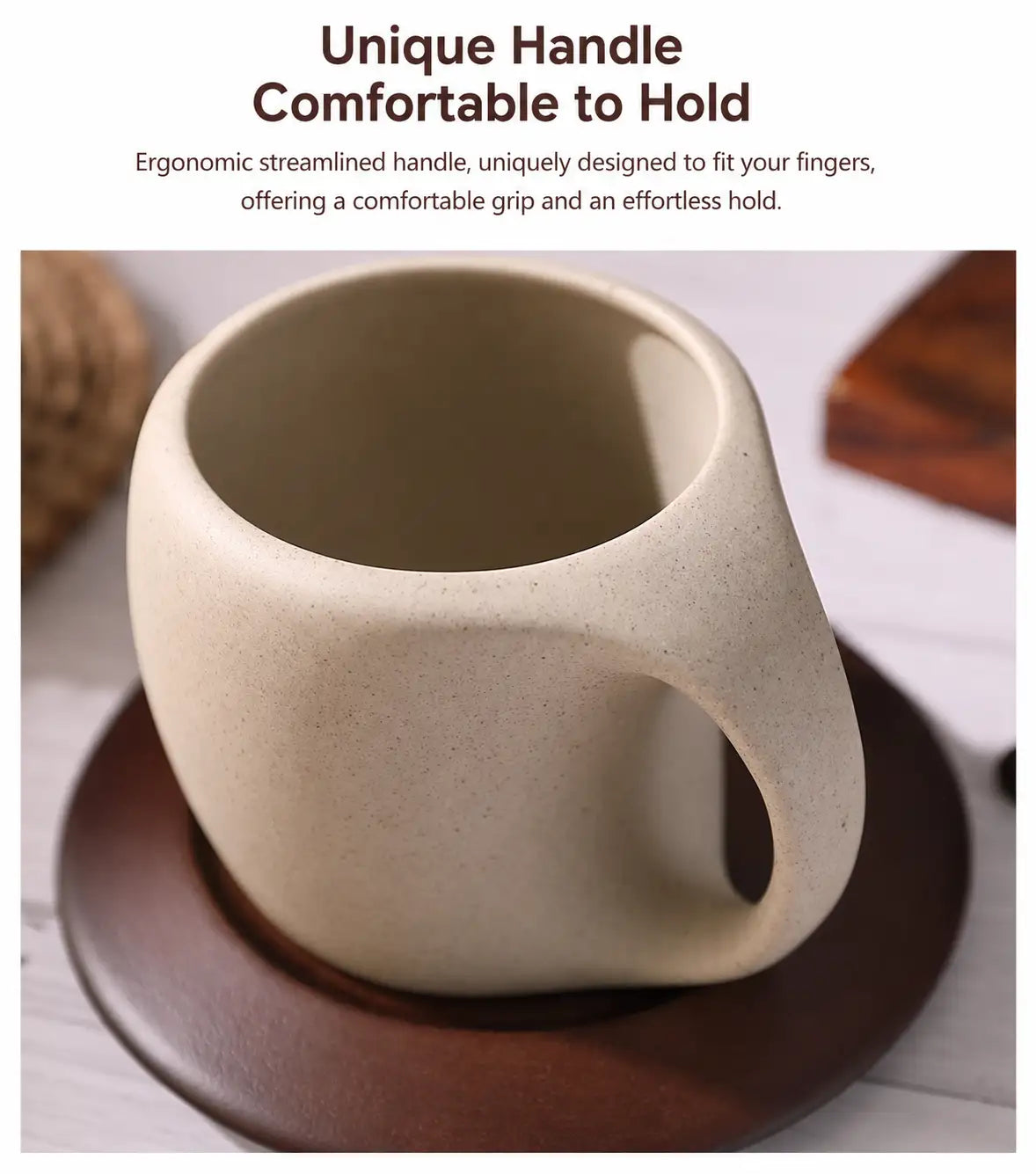 Ceramic Coffee Cup & Saucer Set