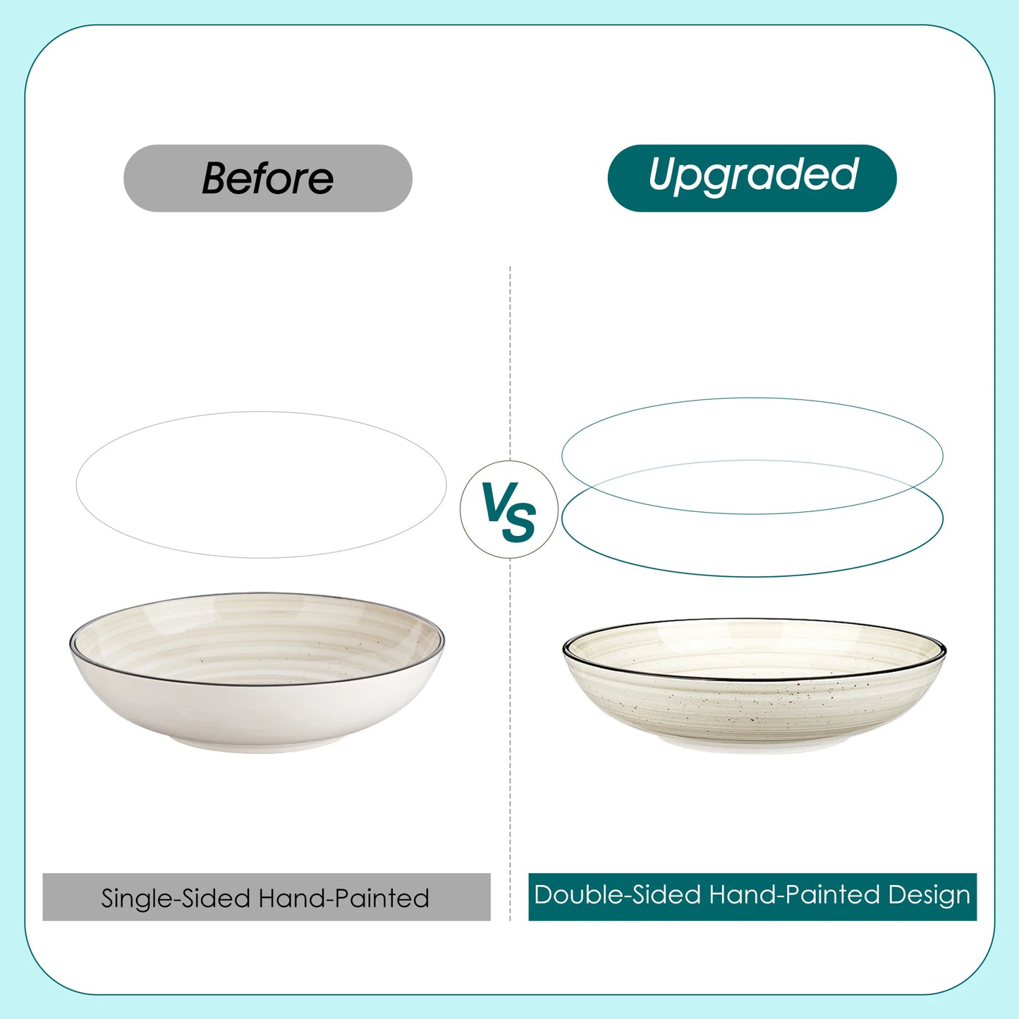 Vancasso Beige Ceramic Dinnerware Set | 24-Piece, Serves 6