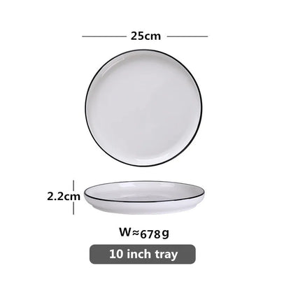 Black-Rim Ceramic Tableware