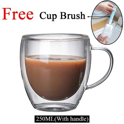 Double-Wall Borosilicate Glass Cups