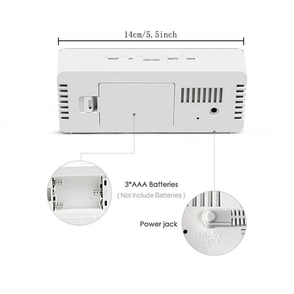 LED Desk Clock with Temperature Display