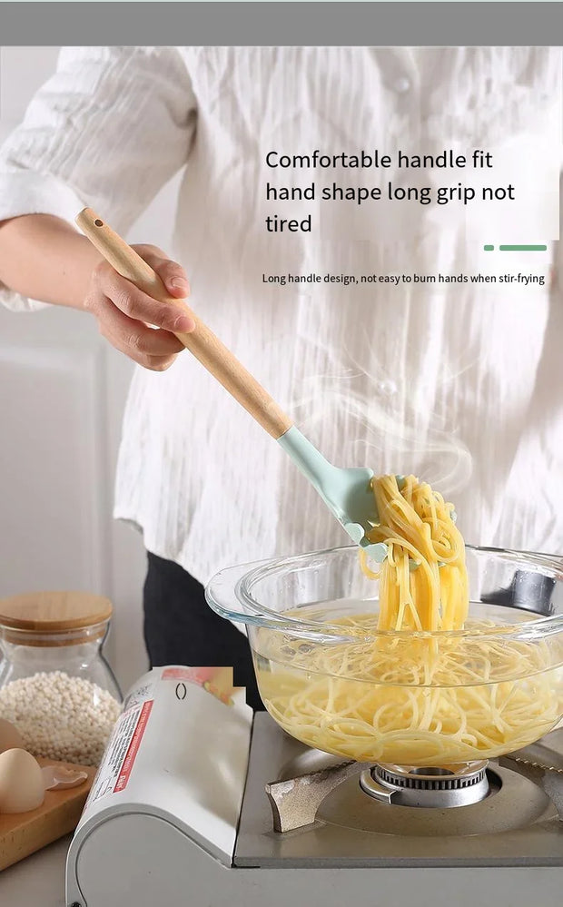Set of 12 Multi-Colored Silicone Kitchen Utensils