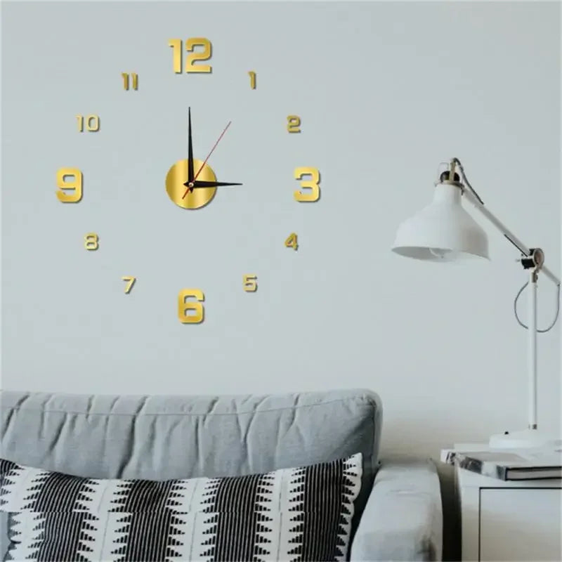 Frameless 3D Wall Clock 15.7"