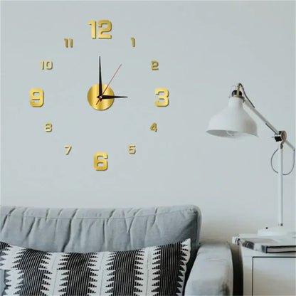 Frameless 3D Wall Clock 15.7"