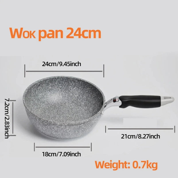 Non-Stick Maifan Stone Design Frying Pan