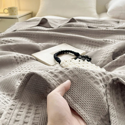 Cotton Waffle Throw Blanket