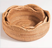 Handwoven Storage Basket - Rattan Tray