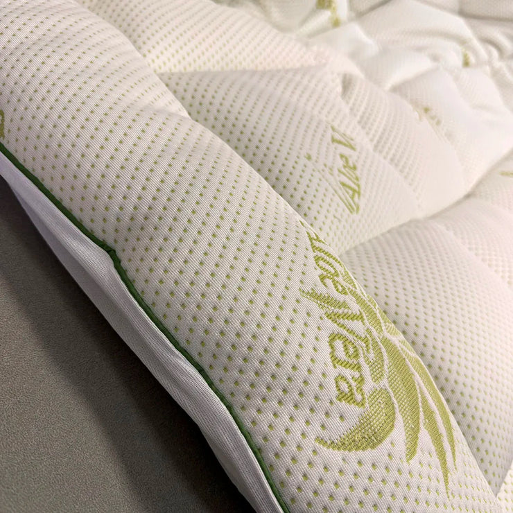 Ultra Soft Mattress Topper. Viscose Made from Aloe Pillow Top Mattress Pad for Back Pain Relief.