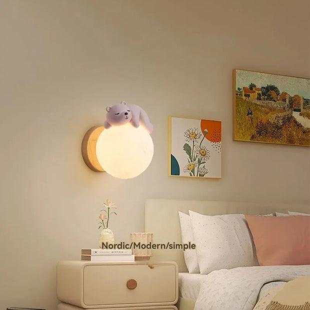 Charming Little Bear Moon Night Light