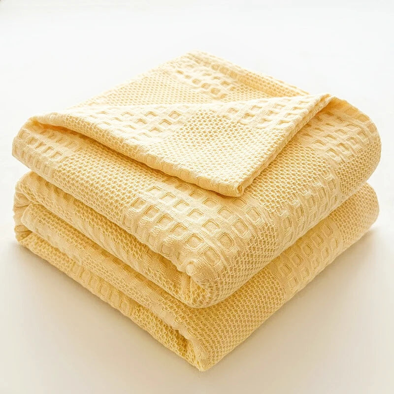 Cotton Waffle Throw Blanket