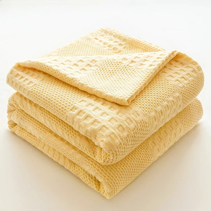 Cotton Waffle Throw Blanket