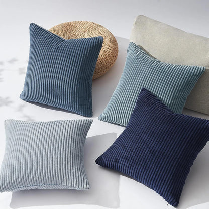 Textured Throw Pillow Covers, Set of 4