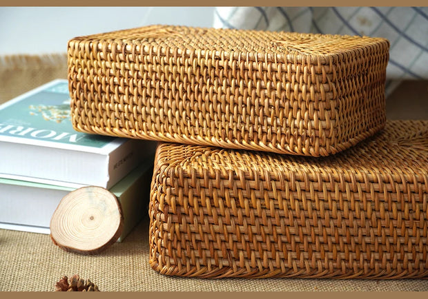 Multipurpose Rectangular Wicker Storage Basket