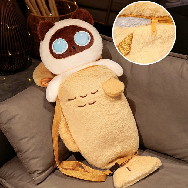 Adorable Hugging Cat Pillow