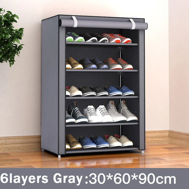 Spacious 4 and 6-layer Shoe Rack
