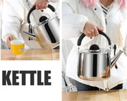 Shiny 304 Stainless Steel Kettle