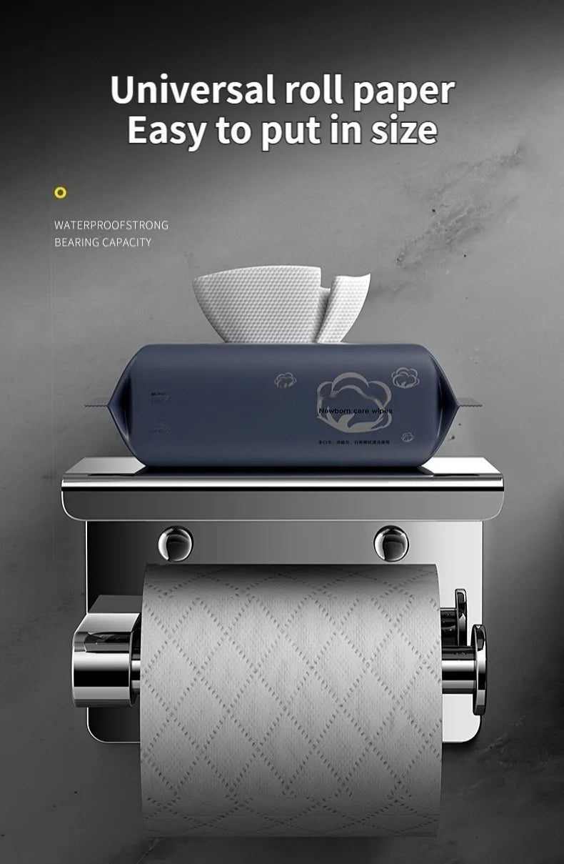 Stainless Steel Paper Towel and Toilet Paper Holder