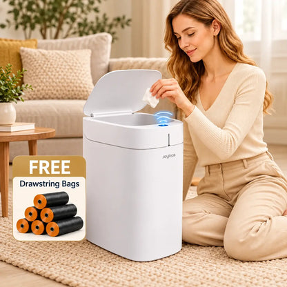 Smart Touchless Trash Can with Automatic Bag Lining System